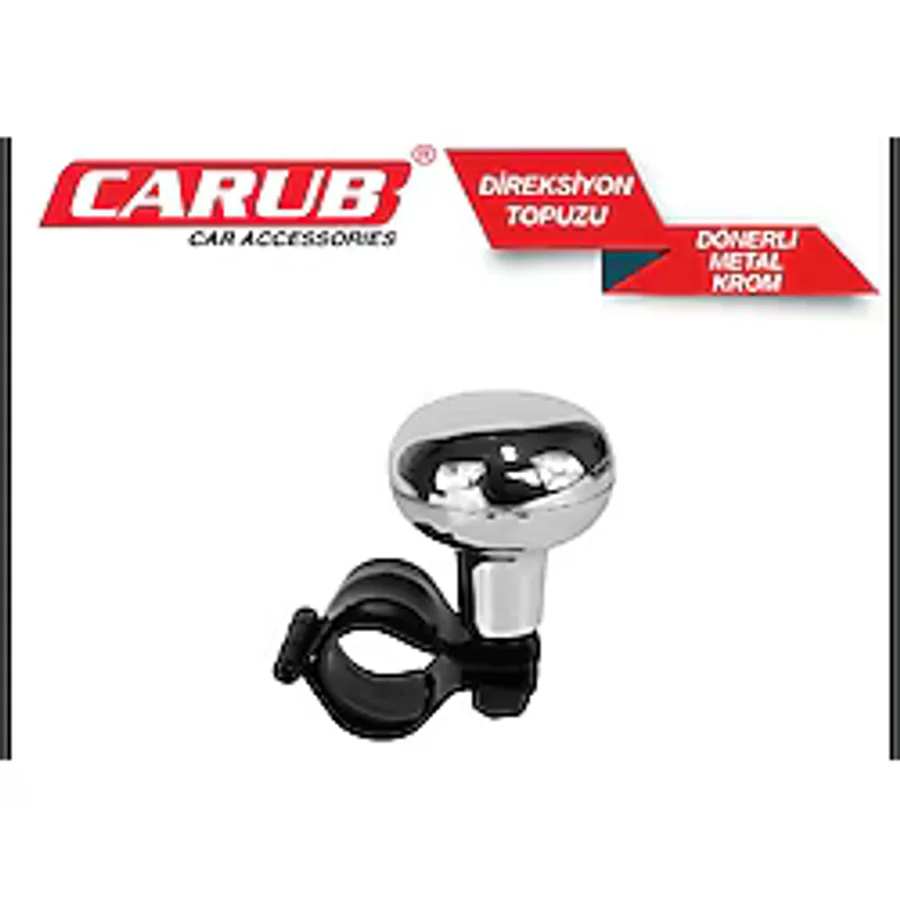 Carub Direksiyon Topuzu Dönerli Metal Lux Krom Krom