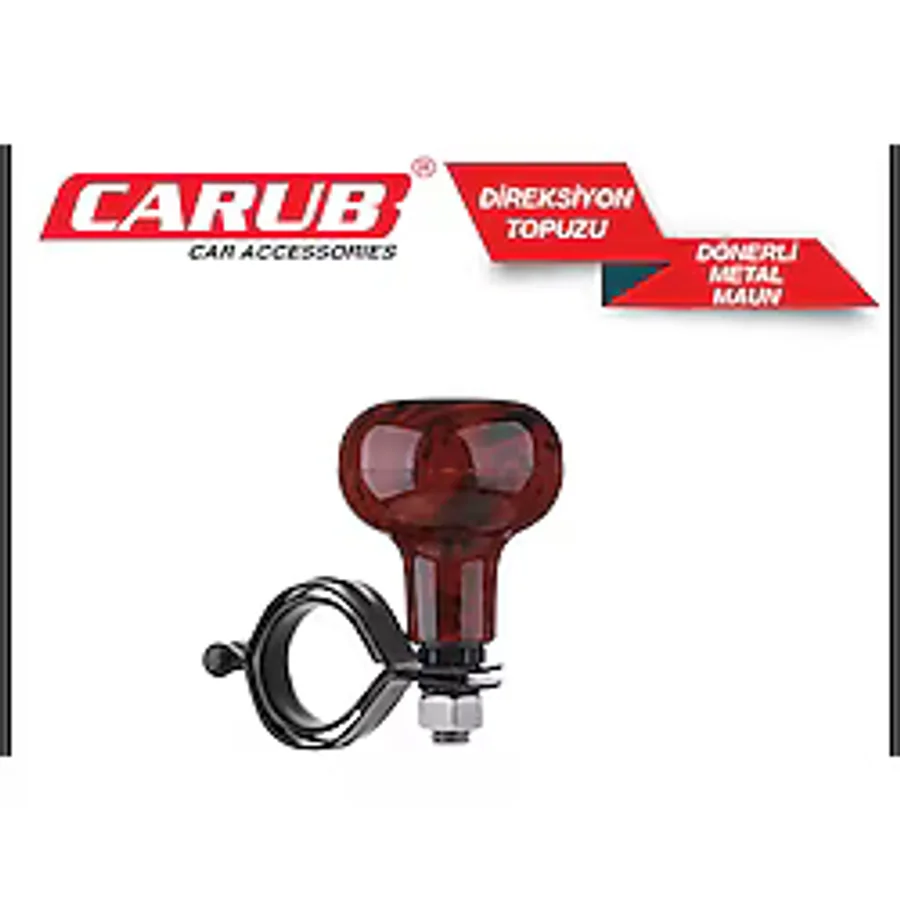 Carub Direksiyon Topuzu Dönerli Metal Lux Maun Açık Kahverengi