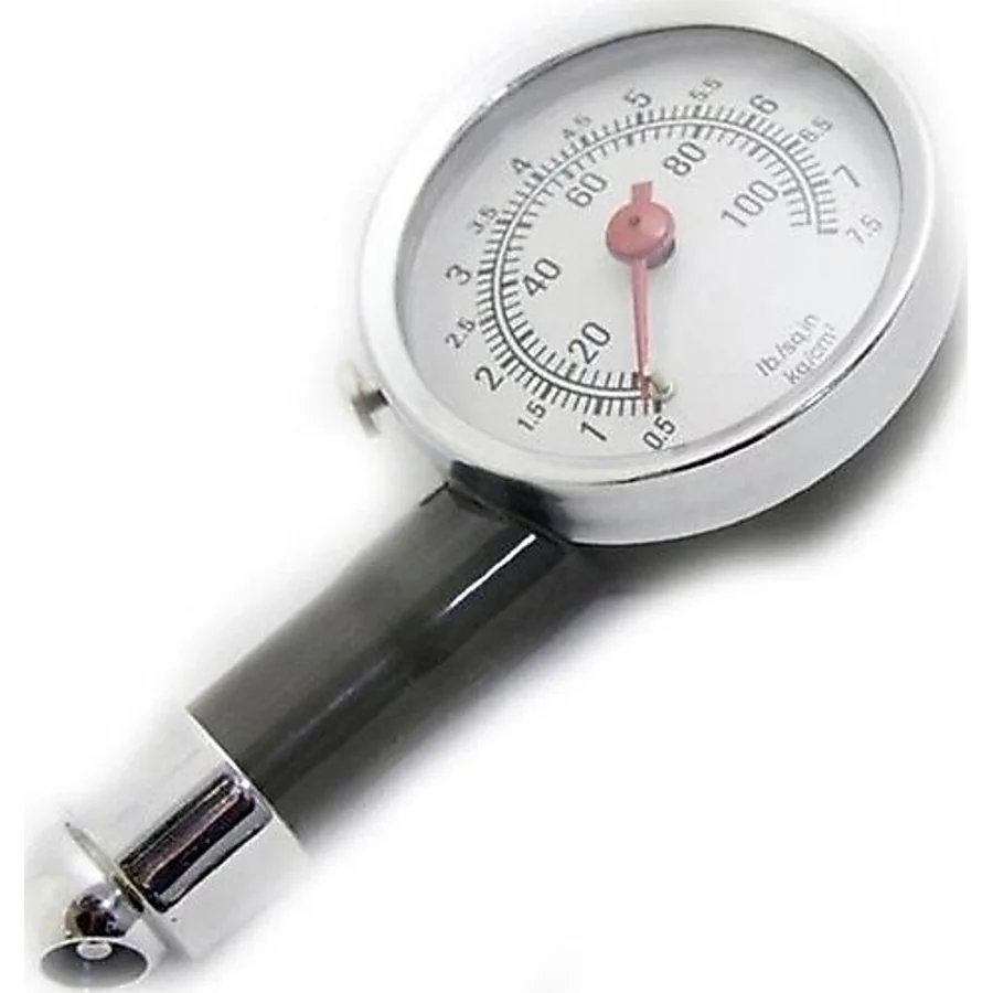 CARUB Lastik Hava Ölçer Metal Gövde İbreli Analog