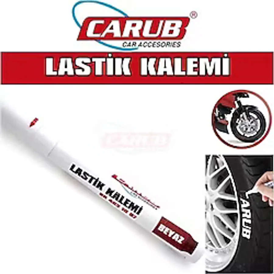 Carub Lastik Yazma Kalemi Lastik Boya Kalemi Beyaz