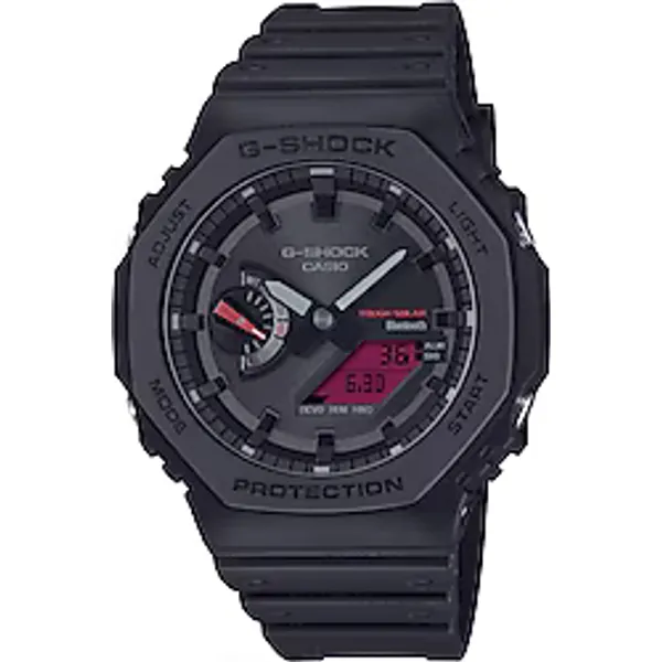 Casio G-Shock GA-B2100BBR-1ADR Silikon Kordon Siyah-Bordo Erkek Kol Saati