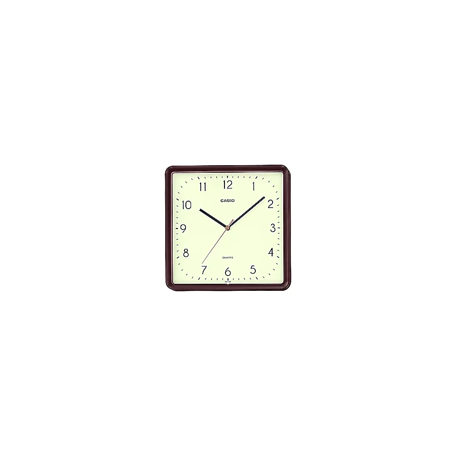 CASIO IQ-152-5DF KAHVERENGİ KARE 24,5CM DUVAR SAATİ