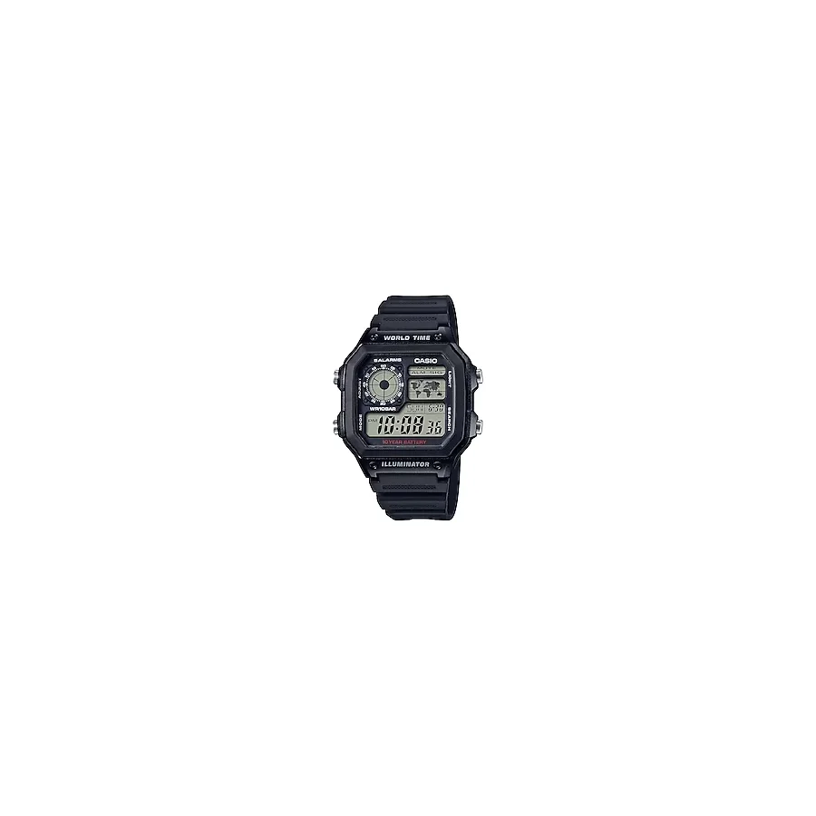 Casio Standart AE-1200WH-1AVDF Antrasit Silikon Kordon Erkek Kol Saati