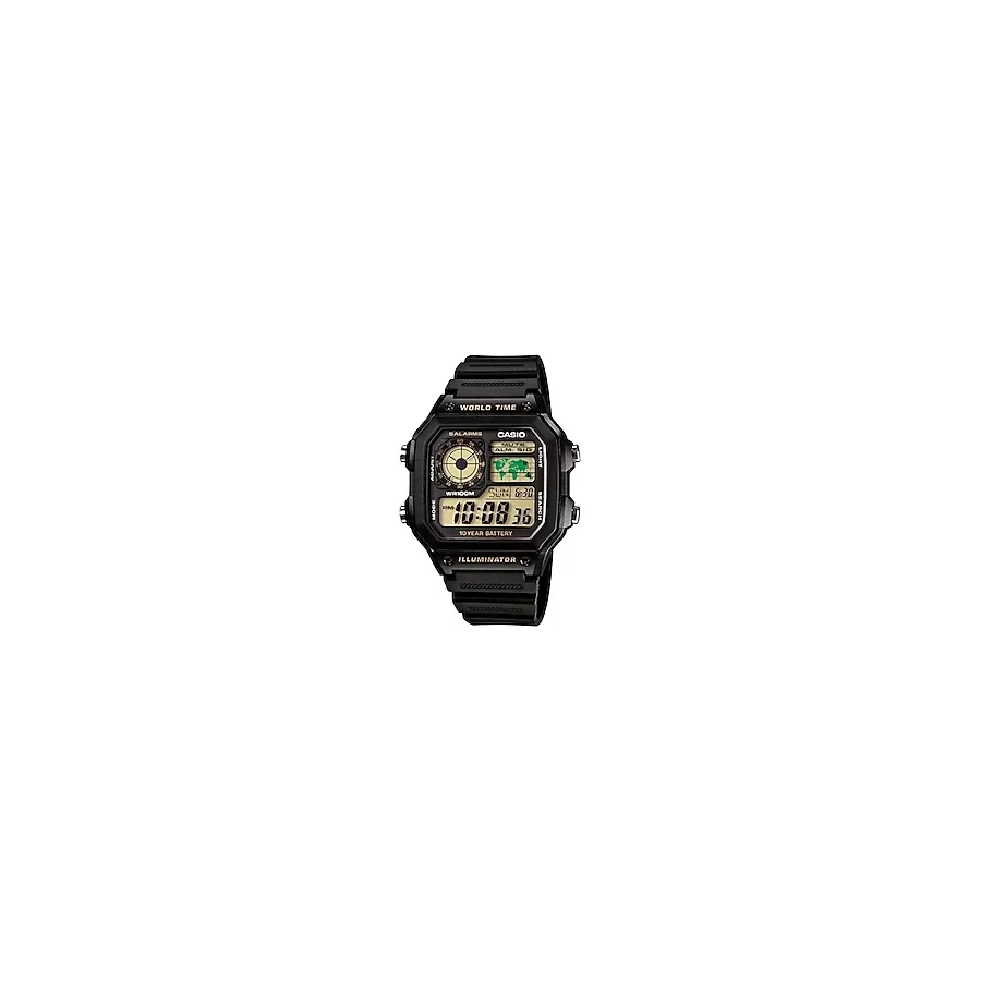 Casio Standart AE-1200WH-1BVDF Siyah Silikon Kordon Erkek Kol Saati