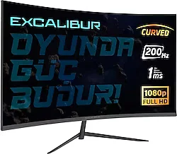Casper Excalibur M.E238FHD-G 23.8" 1 ms Full HD Curved 200 Hz Oyuncu Monitörü