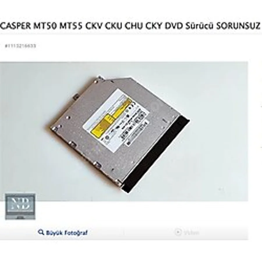 Casper Mt50 Mt55 Ckv Cku Chu Cky Dvd Sürücü Siyah