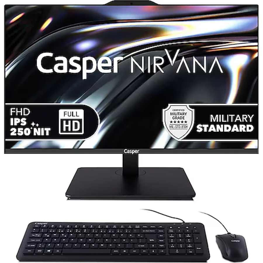 Casper Nirvana A80.1362-BV00X-V-S i7-13620H 16 GB 500 GB SSD UHD Graphics 23.8" Full HD All in One PC