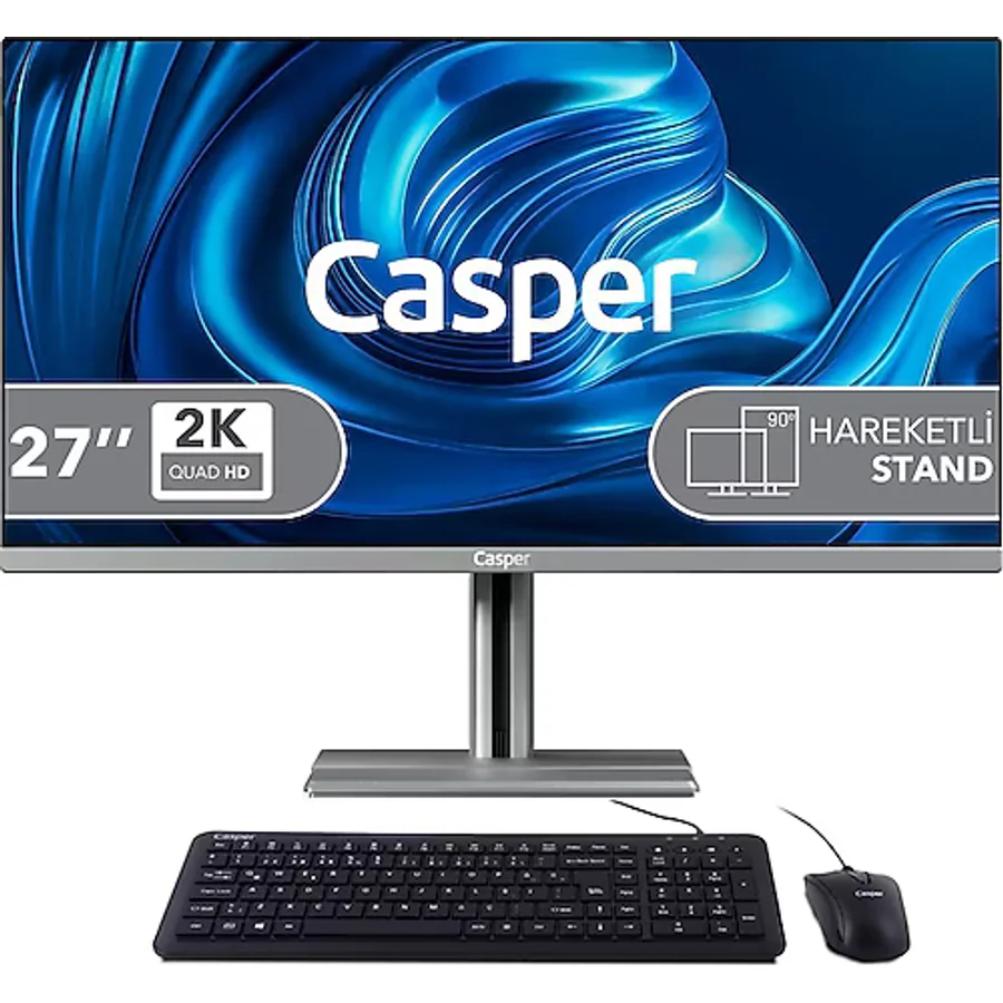 Casper Nirvana A87.210H-BV00X-V-G Core 5 210H 16 GB 500 GB SSD Intel Graphics 27" QHD All in One PC