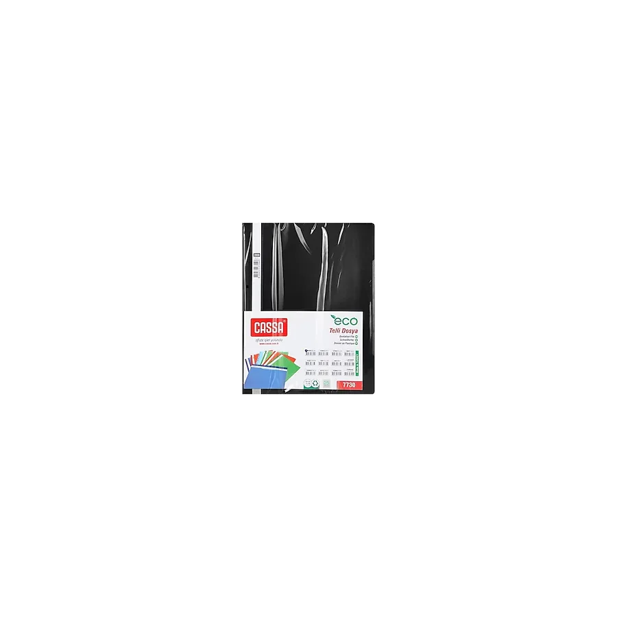 Cassa 7730 Eco Telli Dosya 50'li Paket Siyah