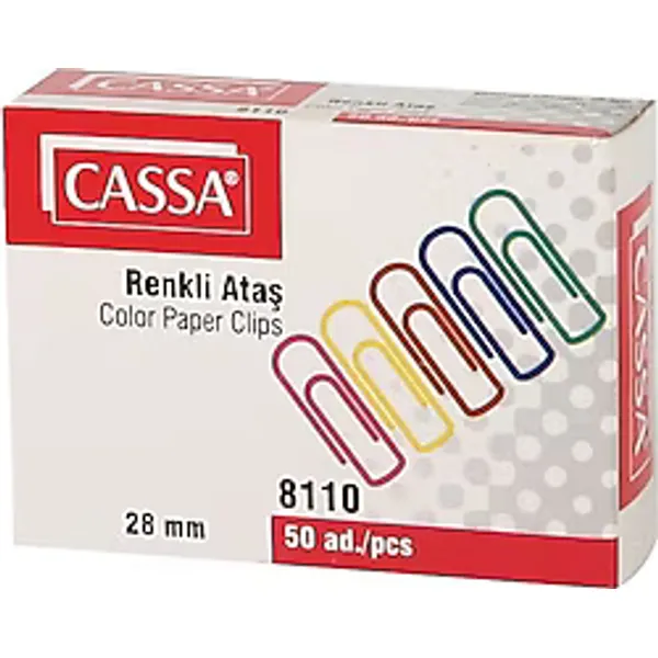 Cassa 8110 28 mm 50'li Renkli Ataş