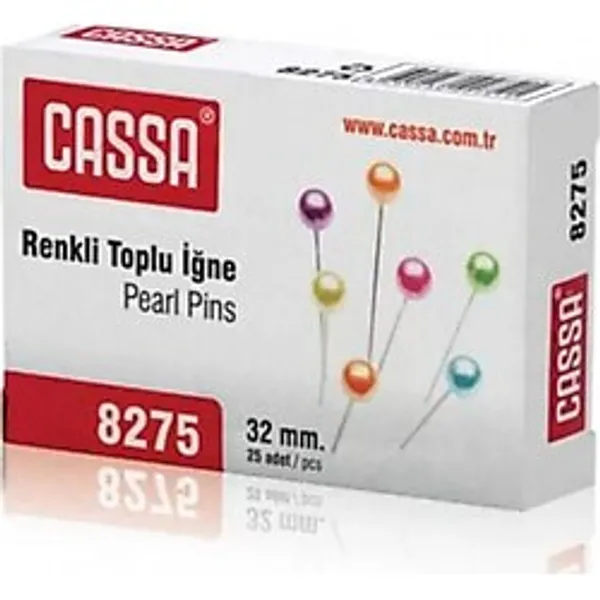 CASSA 8275 RENKLİ BAŞLI TOPLU İĞNE 32mm