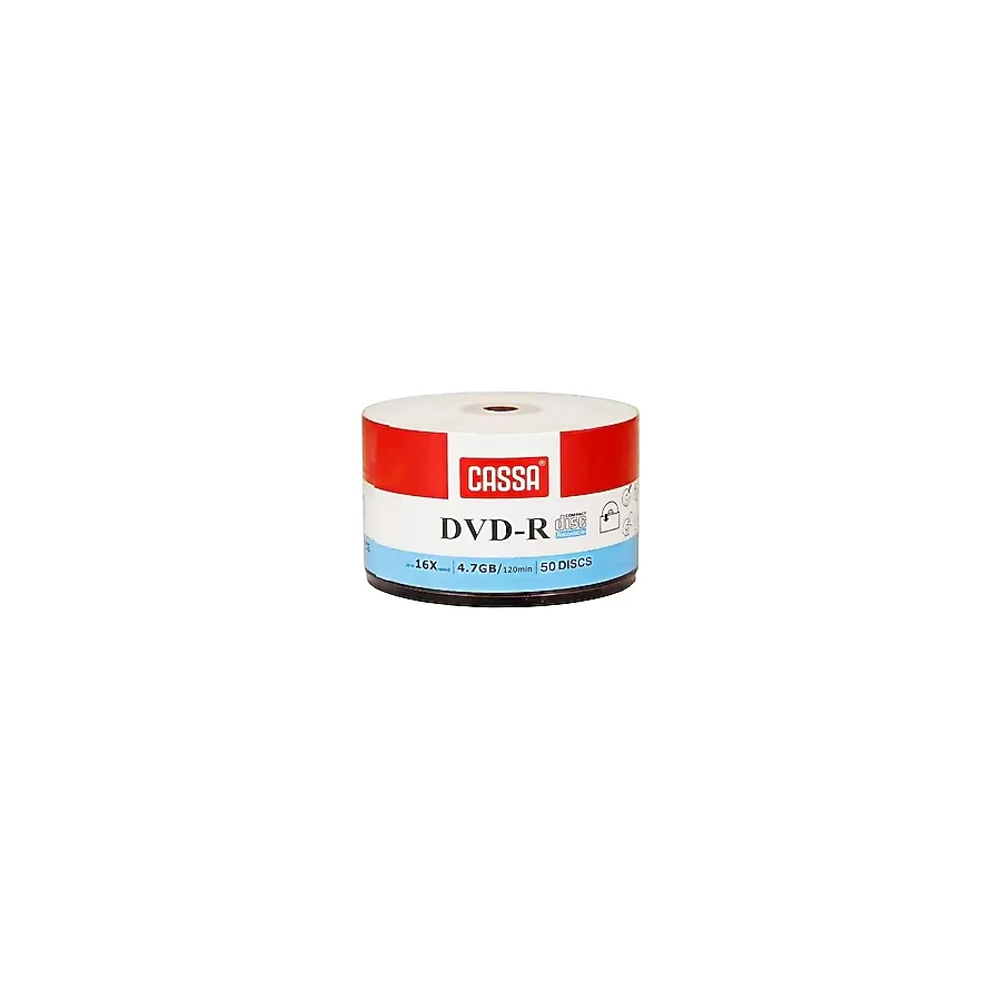 Cassa DVD-R 16X 4.7 GB/120 Min Boş Dvd 50 li Paket Kod:9453