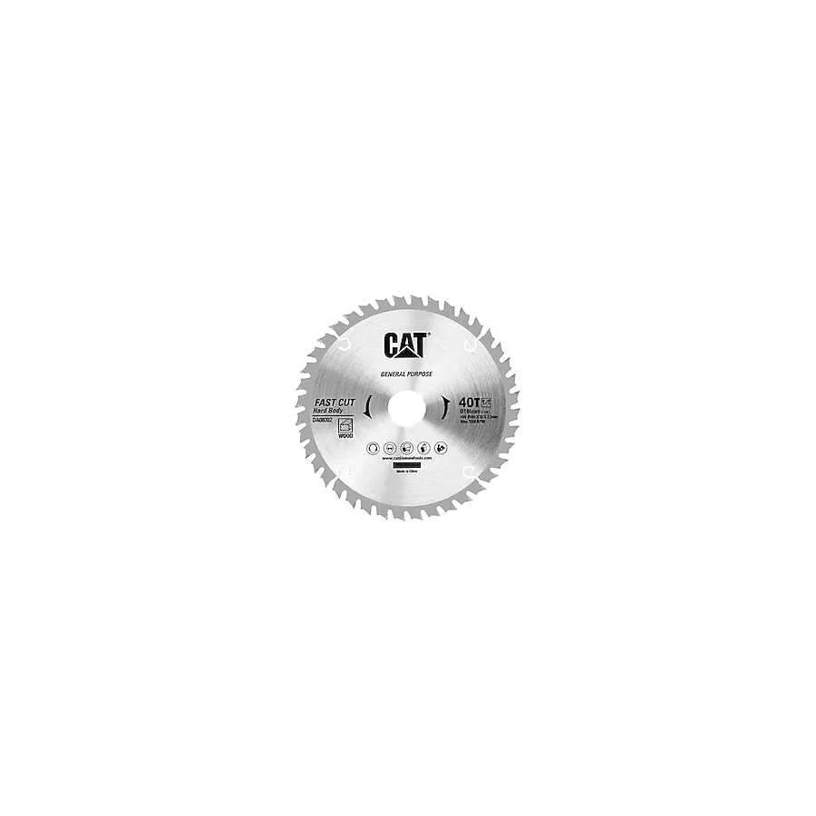 Cat Da08002 184X30mm Ahşap Kesme Elmas, Daire Testere Bıçağı 40 Diş