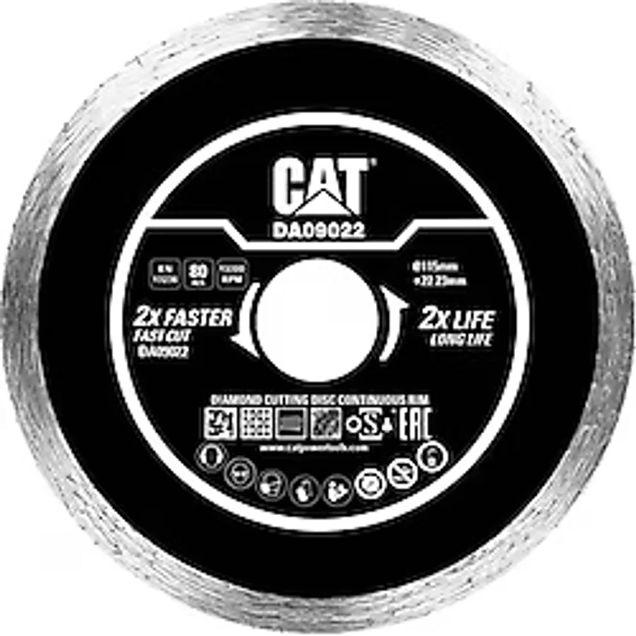 Cat Da09022 115Mm Profesyonel Fayans, Seramik, Mermer Elmas Kesme Diski (Sürekli Kenar)