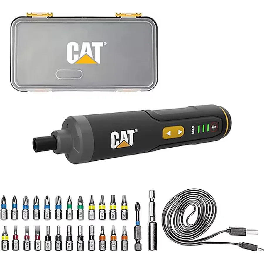 Cat Dx1110 3.6Volt/1.5Ah. Li-İon Akıllı Şarjlı Tornavida + 26 Adet Bits Uç