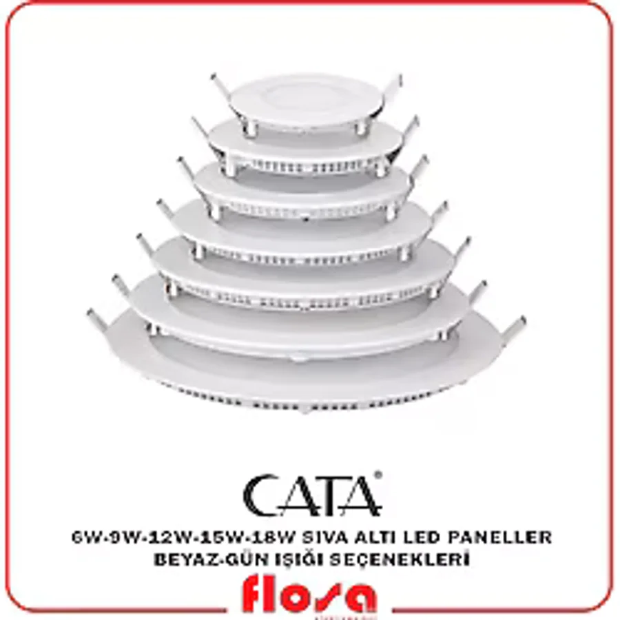 Cata 6W-9W-12W-15W-18W Sıva Altı Led Panel Spot Beyaz