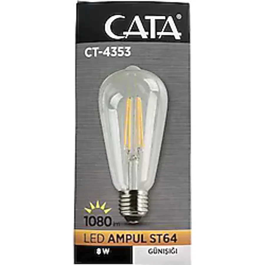 Cata CT-4353 Gün Işığı 8 W E27 Rustik LED Ampul