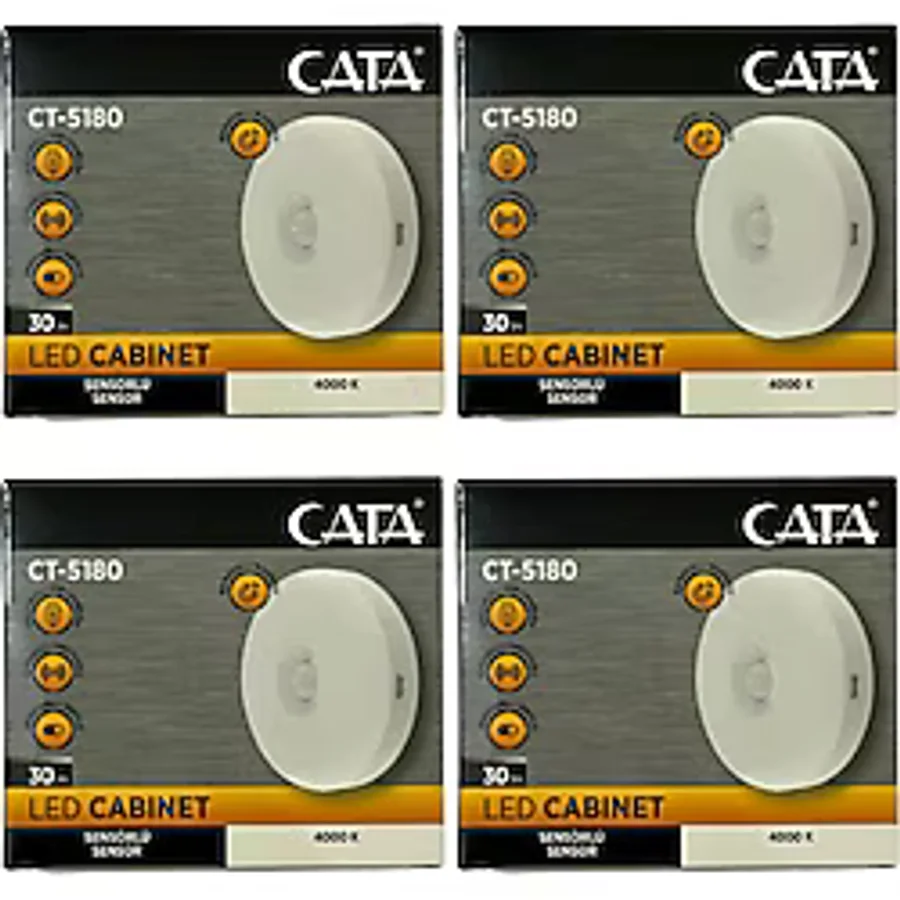 Cata Ct-5180 4000K (Günışığı) Mıknatıslı Kabin Led Aydınlatma (4 Adet)