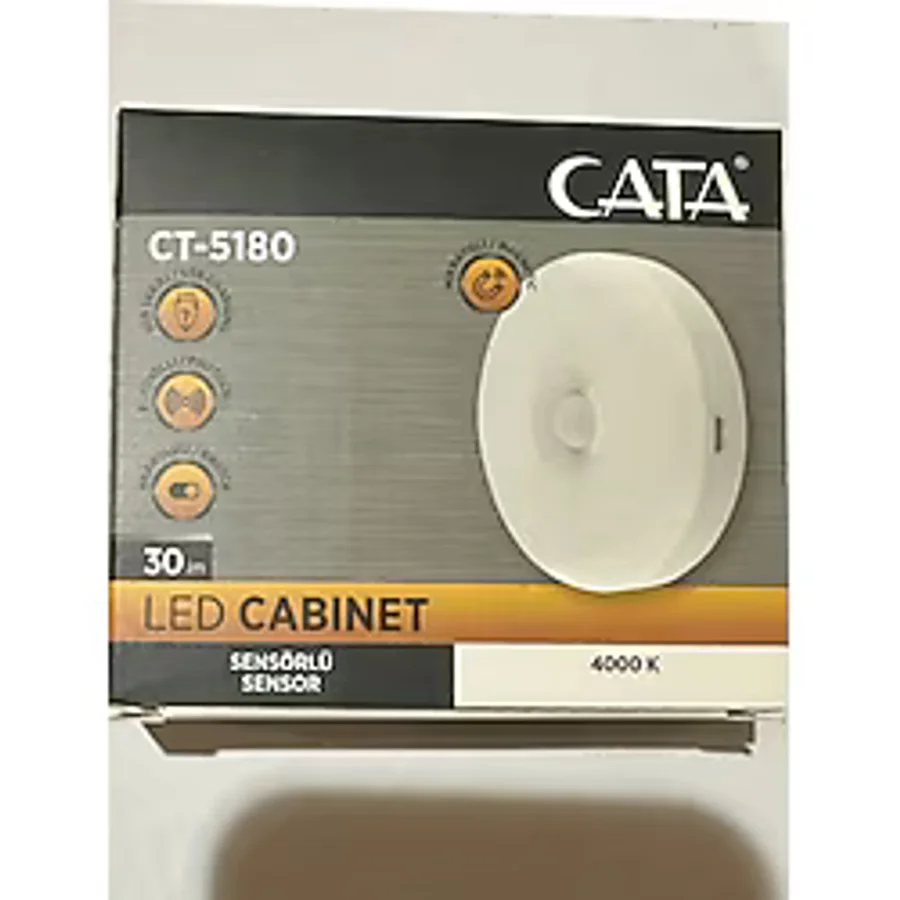 Cata Ct-5180 4000k Günışığı Sensörlü Şarjlı Mıknatıslı Kabin Led Armatür 2 Adet