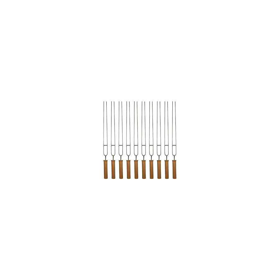 Çatal Uçlu Barbekü Mangal Şişi (62 cm) - 10 Adet