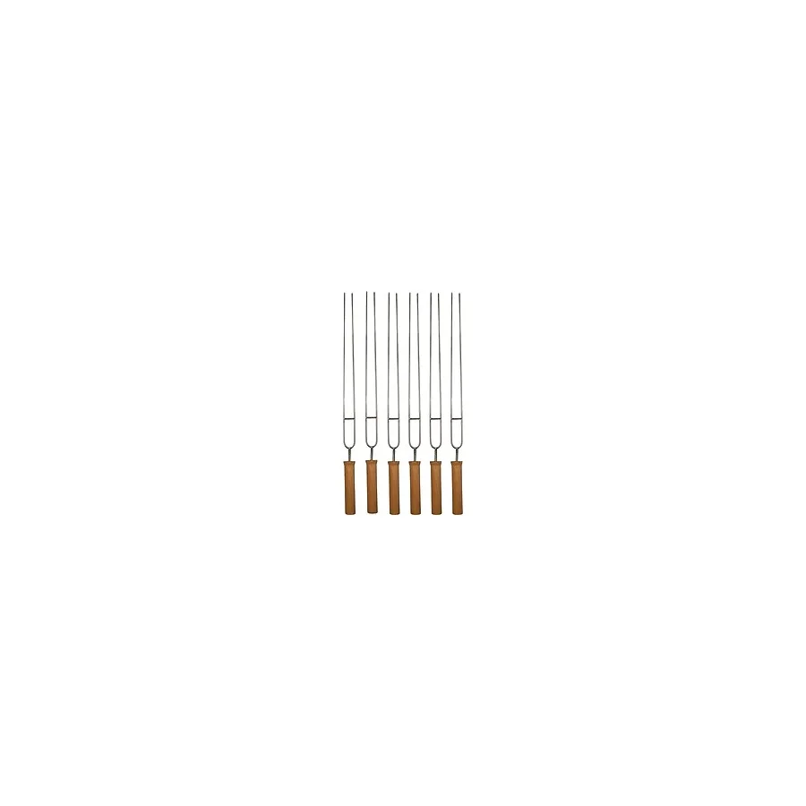 Çatal Uçlu Barbekü Mangal Şişi (62 cm) - 6 Adet