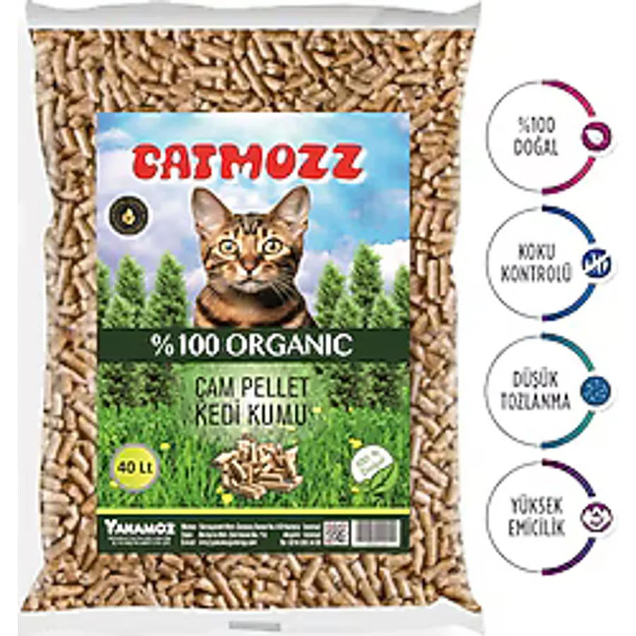 Catmozz 40 lt Çam Peleti Kedi Kumu