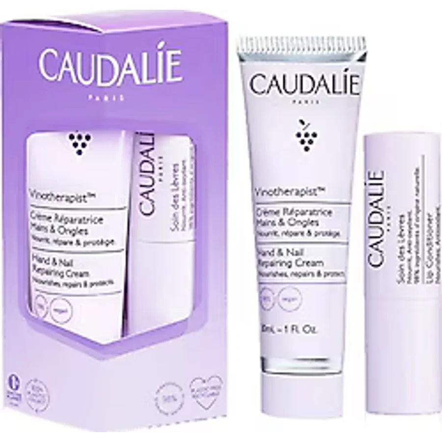 Caudalie Winter Duo Hand and Nail Cream 30 ml + Lips Conditioner 4,5 gr