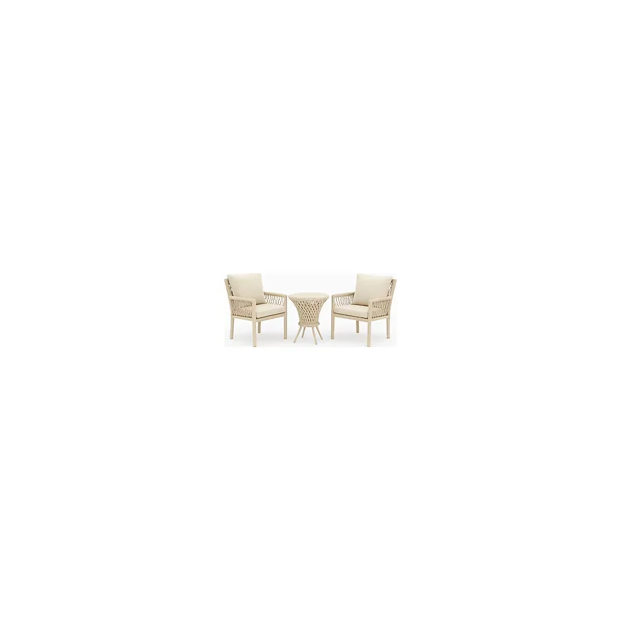 Çavdar Group Alya Raddan 1+1 Bistro Set Minderli 2 Kişilik Raddan Oturma Grubu Camlı Sehpa Bahçe Balkon Teras Set