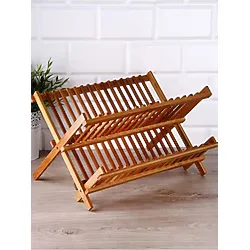 Çavdar Group Bambu Katlanabilir Tabaklık Bulaşıklık Küçük Boy 40 Cm X 33 Cm X 26 Cm Fma202157