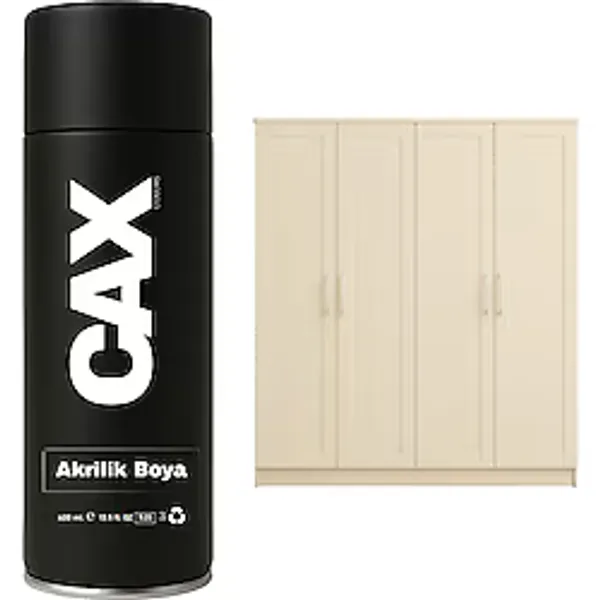 caxcolors DEMİR&AHŞAP&PLASTİK DOLAP BOYASI ÖZEL YAPIM AKRİLİK SPREY BOYA 400 ML