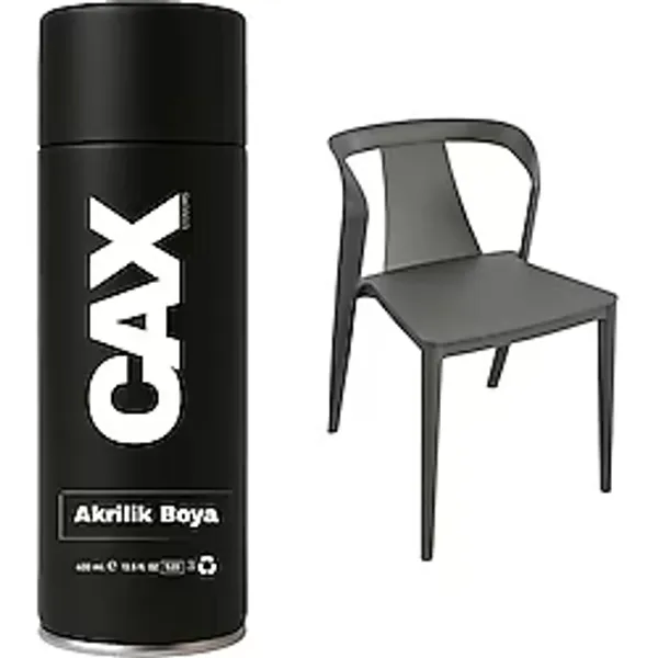 CAXCOLORS Metal - Plastik - Ahşap Masa Sandalye Sprey Boyası 400 ml - ANTRASİT GRİ