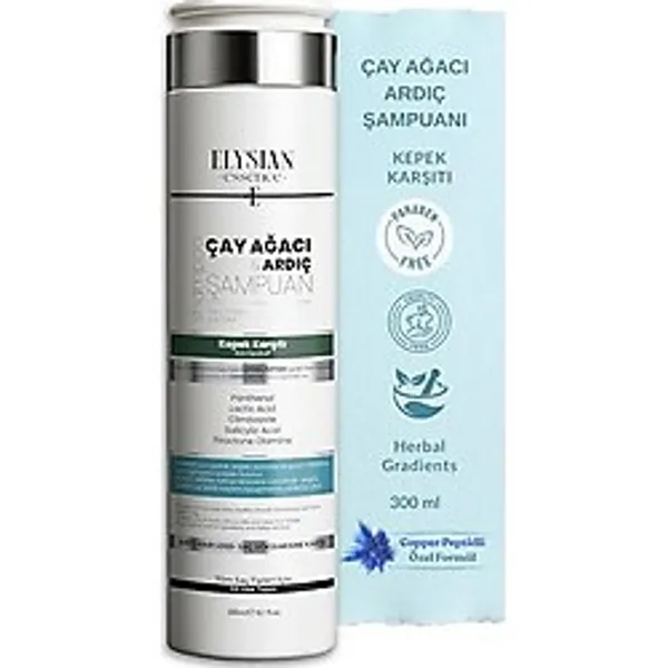 Çay Ağacı & Ardıç Şampuanı Copper Peptidli Kepek Karşıtı Saç Bakımı 300 ml