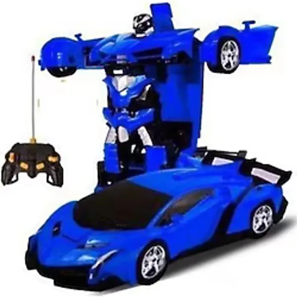 CAZİBE Uzaktan Kumandalı Şarjlı Robota Dönüşen Araba - Oyuncak Robota Dönüşen Mavi Araba