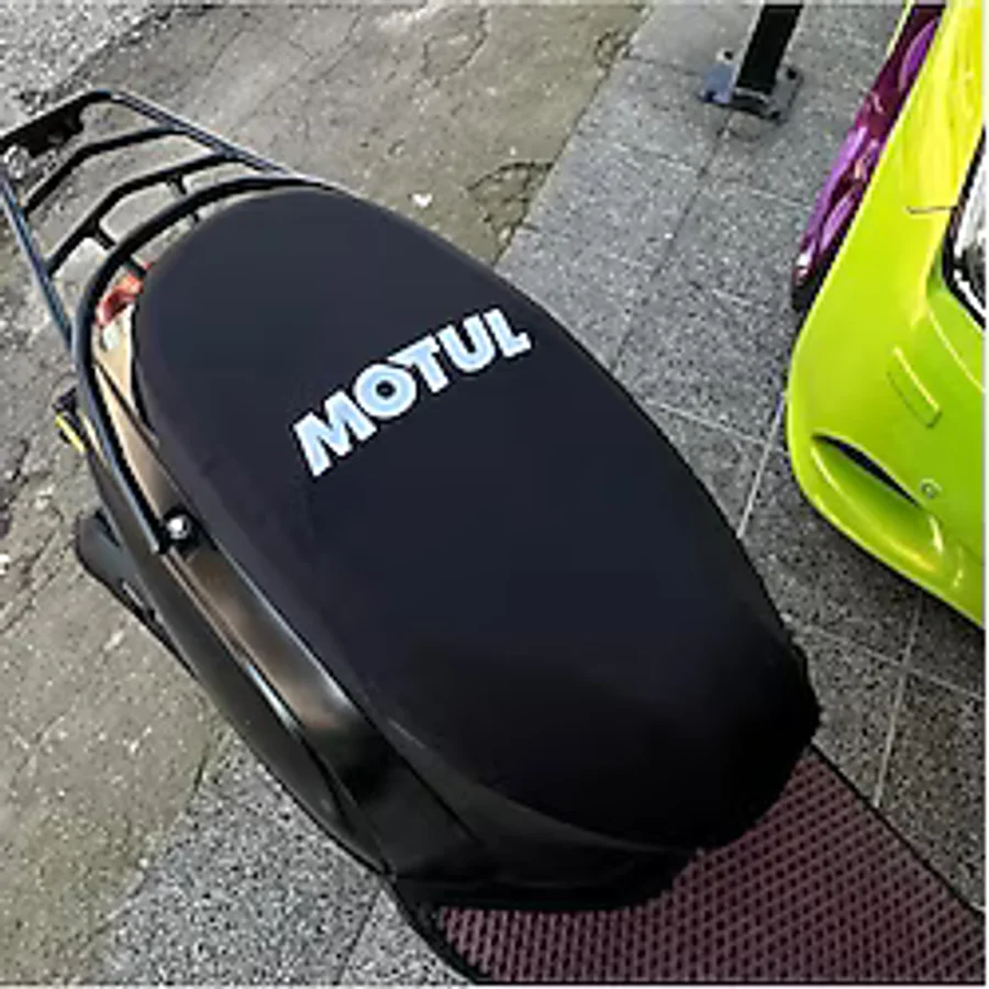CEBECİOTO MOTUL SİYAH BEYAZ DESENLİ PENYE MOTOSİKLET KILIFI -MOTOR UYUMLU