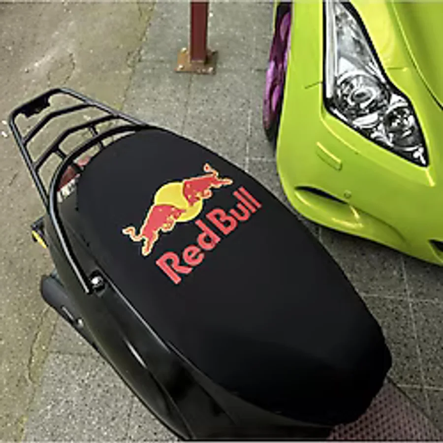 CEBECİOTO REDBULL SİYAH DESENLİ PENYE MOTOSİKLET KILIFI -MOTOR