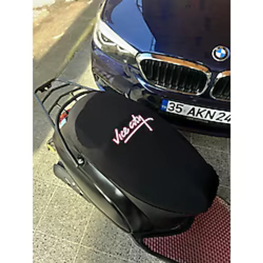 CEBECİOTO VICE CITY SİYAH DESENLİ PENYE MOTOSİKLET KILIFI -MOTOR