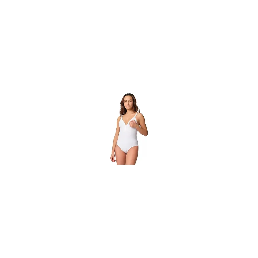 Cecimer 1 Beden Küçülten Kadın Beyaz Sırt Destekli Badi Emzirme Korse 2944, Beyaz, 2XL