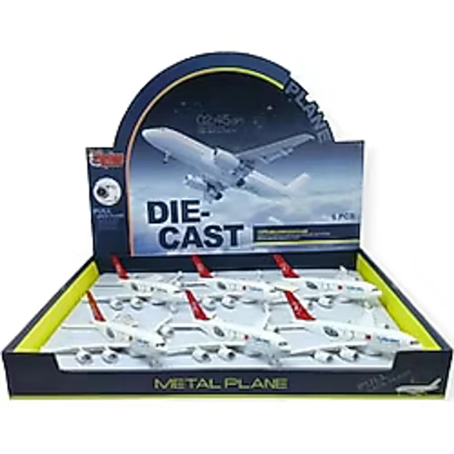 Çek Bırak Metal Uçak Sesli Işıklı - A380 (Lisinya)