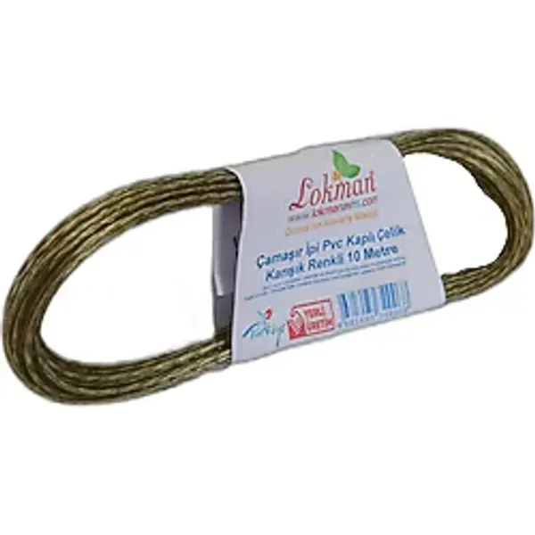 Çelik Çamaşır İpi Pvc Kaplı Karışık Renkli 10 Metre 1 Adet