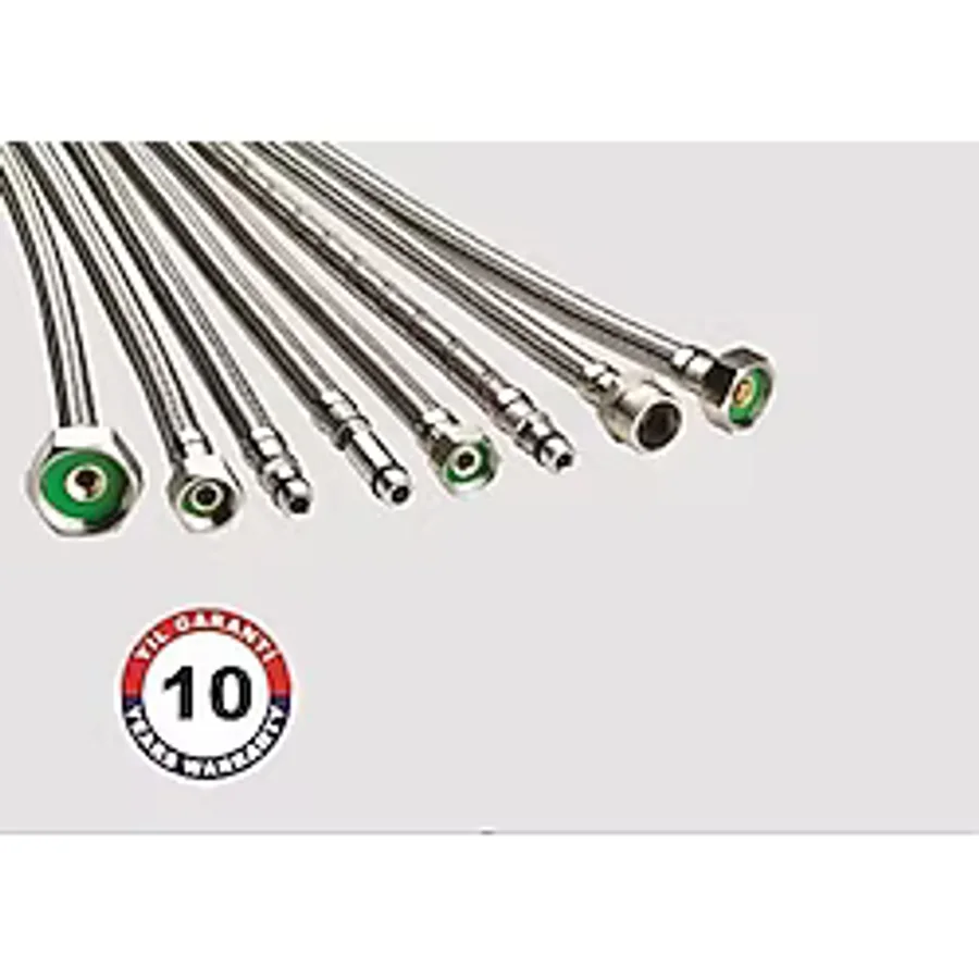 Çelik Fleks Batarya Altı Bağlantı Hortumu M10-3/8 100 cm