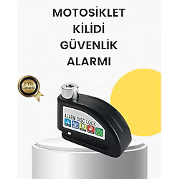 Çelik Gövdeli Alarm Disk Kilidi Motosiklet ve Bisiklet İçin Güvenlik