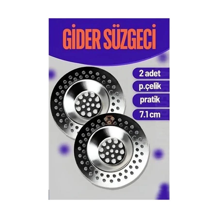 Çelik Lavabo Süzgeci 2 Adet