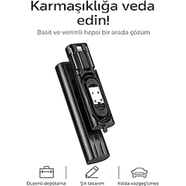 Çelikwork F0h7 7 İn1 Type-C, Usb, Micro Lighting Port, Seyahat Seti İphone, Android Uyumlu PC Çevirici