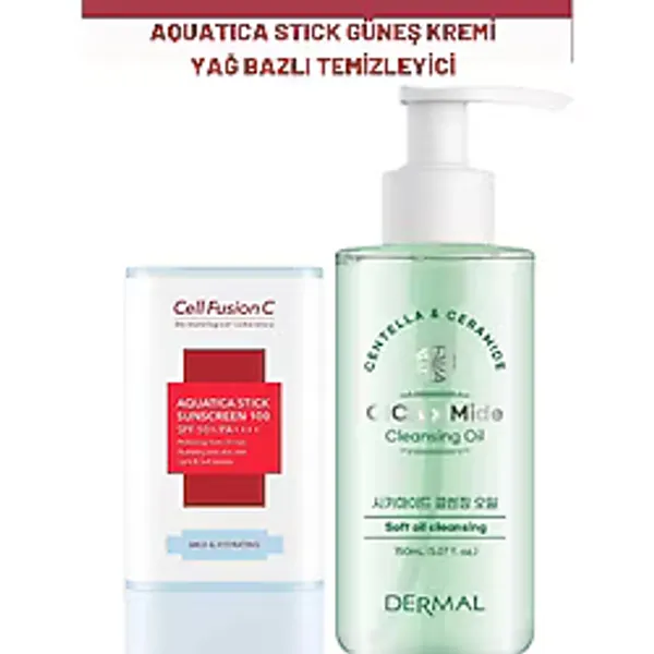 Cell Fusion C Aquatica Güneş Kremi ve Dermal Yağ Bazlı Temizleyici Seti