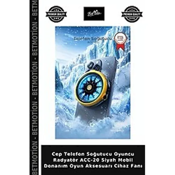 Cep Telefon Soğutucu Oyuncu Radyatör Acc-20 Siyah Mobil Donanım Oyun Aksesuarı Cihaz Fanı - Tek Ebat - Renkli