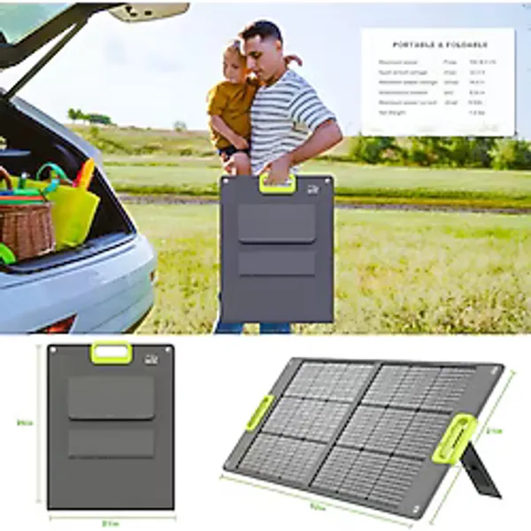 Cepini SP-100 Katlanabilir Güneş Paneli 100W Monokristal, %23 Verimli, USB-A & Type-C (45W) Hızlı Şarj, MC4 Çıkışlı Taşınabilir Solar Panel