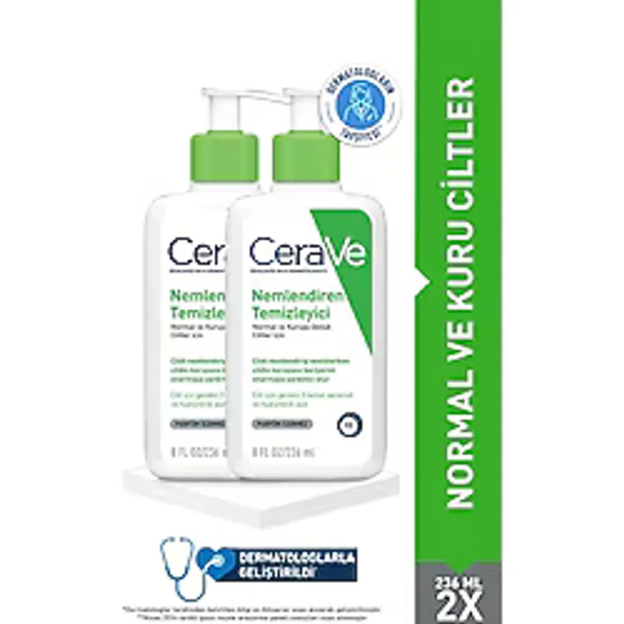 Cerave Nemlendiren 236 ml 2 Adet Yüz Temizleme Kremi
