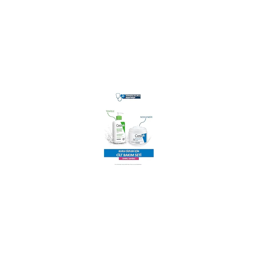 Cerave Nemlendiren Temizleyici 236 ml + Nemlendirici Krem Kavanoz 340 gr Cilt Bakım Seti
