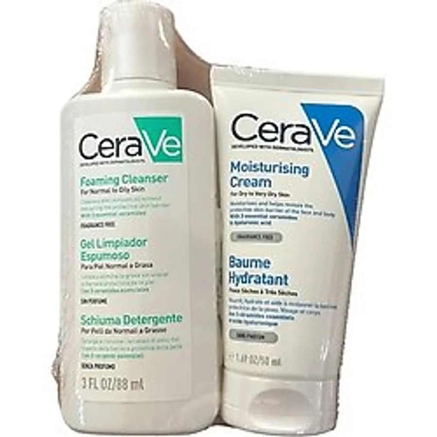 Cerave Set - Köpüren Cleanser 88 ml + Moisturising Cream Kuru ve Çok Kuru Ciltler İçin 50 ml