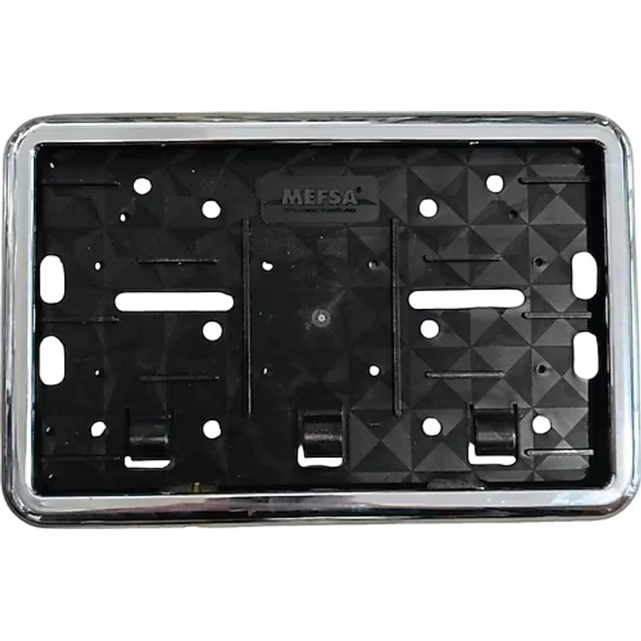 Çerçeveli Motorsiklet Plakalık Plaka Altlığı Krom Nikelajlı 26x17cm 1 Adet